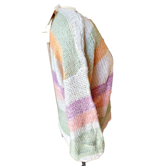 New Grace & Emma Stripped pastel colors knit sweater sz S NWT - Picture 6 of 10